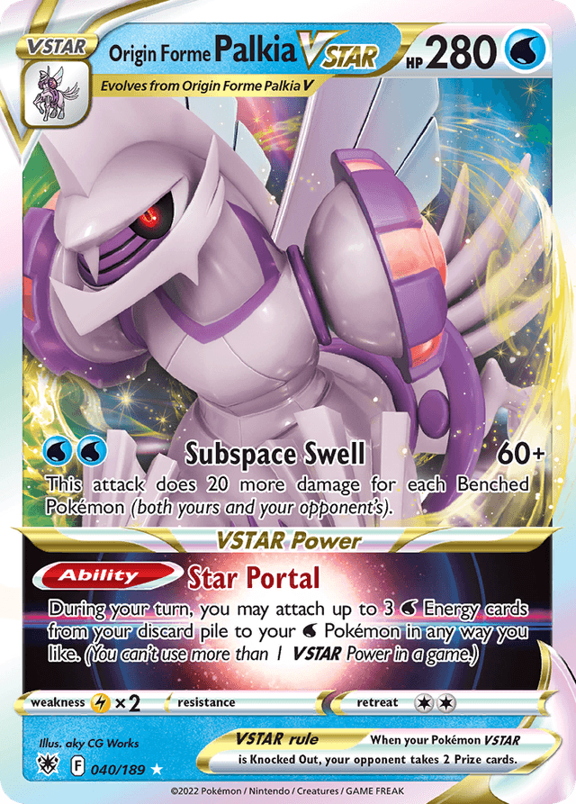 Carta Origin Forme Palkia VSTAR 40/189 do set Astral Radiance — Pokémon TCG | Bynx
