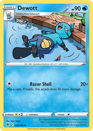 Carta Dewott 42/189 do set Astral Radiance — Pokémon TCG | Bynx