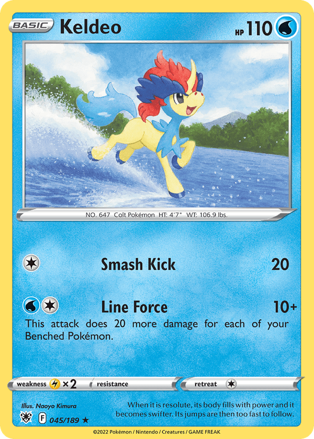 Carta Keldeo 45/189 do set Astral Radiance — Pokémon TCG | Bynx
