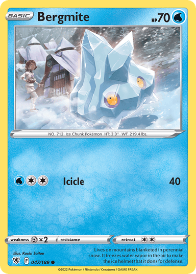 Carta Bergmite 47/189 do set Astral Radiance — Pokémon TCG | Bynx