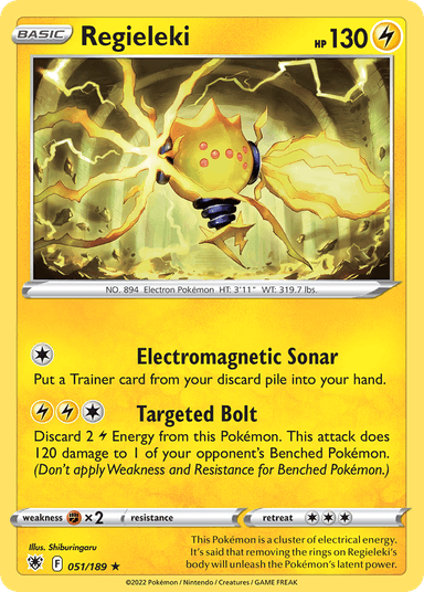 Carta Regieleki 51/189 do set Astral Radiance — Pokémon TCG | Bynx
