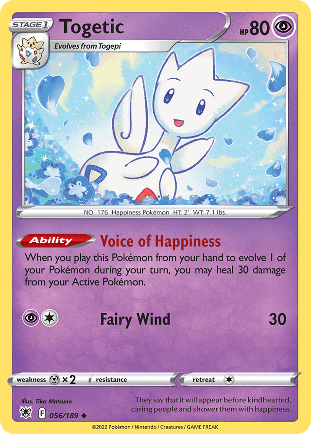 Carta Togetic 56/189 do set Astral Radiance — Pokémon TCG | Bynx