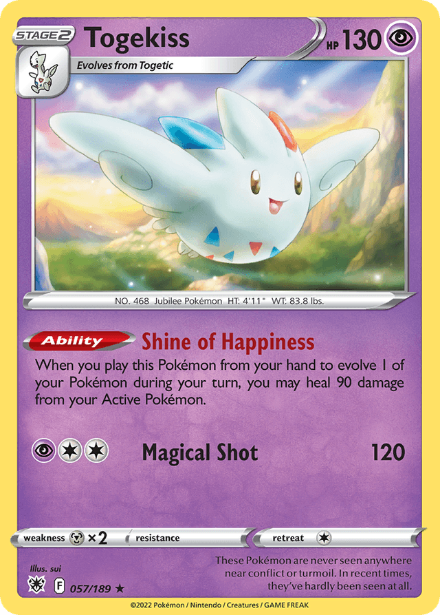 Carta Togekiss 57/189 do set Astral Radiance — Pokémon TCG | Bynx