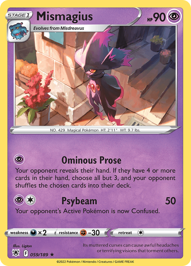 Carta Mismagius 59/189 do set Astral Radiance — Pokémon TCG | Bynx