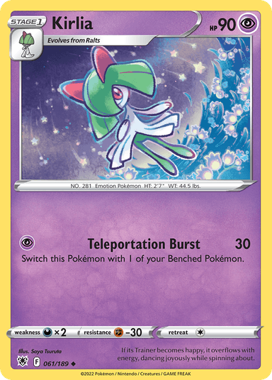 Carta Kirlia 61/189 do set Astral Radiance — Pokémon TCG | Bynx