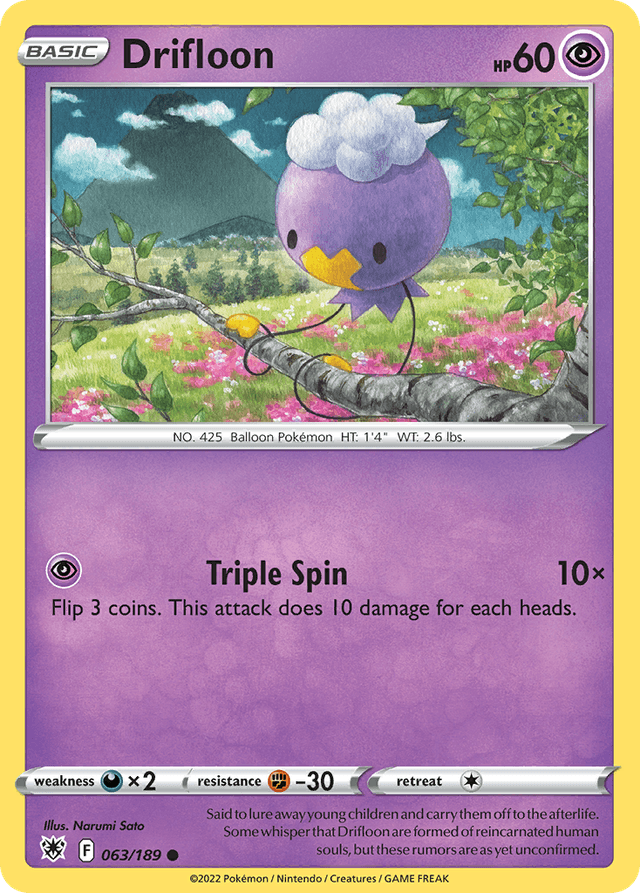 Carta Drifloon 63/189 do set Astral Radiance — Pokémon TCG | Bynx