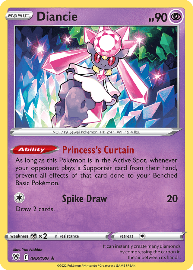 Carta Diancie 68/189 do set Astral Radiance — Pokémon TCG | Bynx