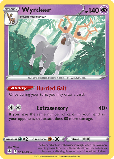 Carta Wyrdeer 69/189 do set Astral Radiance — Pokémon TCG | Bynx