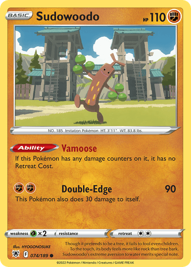 Carta Sudowoodo 74/189 do set Astral Radiance — Pokémon TCG | Bynx