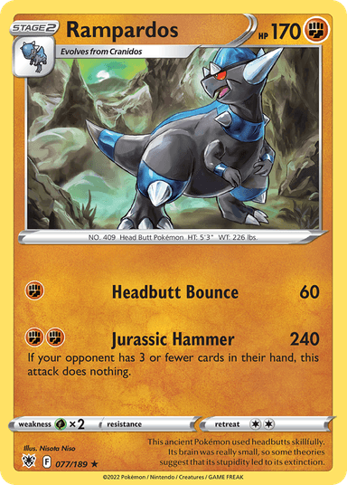Carta Rampardos 77/189 do set Astral Radiance — Pokémon TCG | Bynx