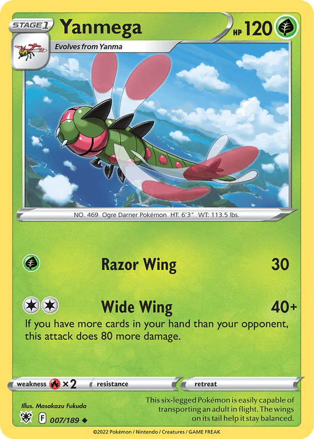 Carta Yanmega 7/189 do set Astral Radiance — Pokémon TCG | Bynx