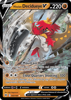 Hisuian Decidueye V 83 — Astral Radiance