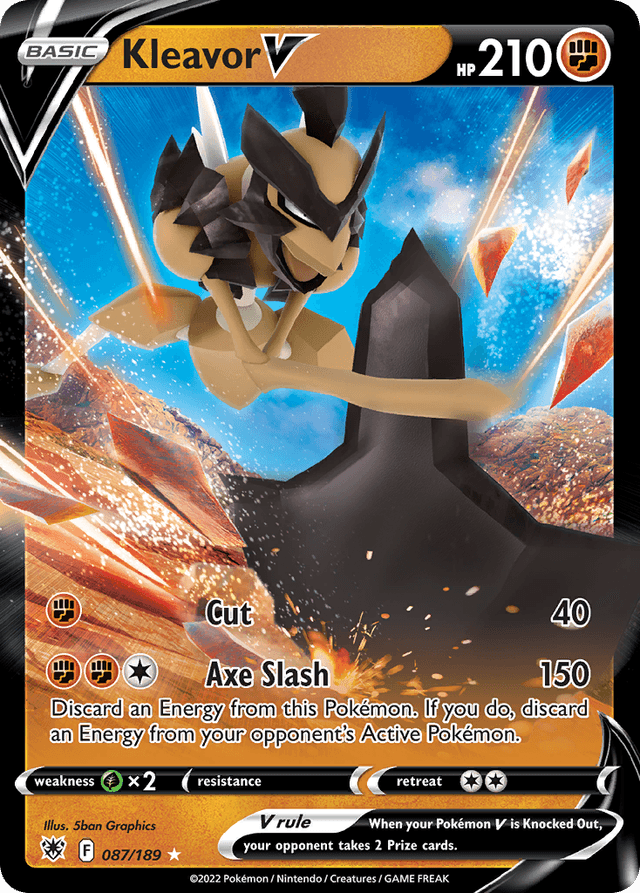 Carta Kleavor V 87/189 do set Astral Radiance — Pokémon TCG | Bynx