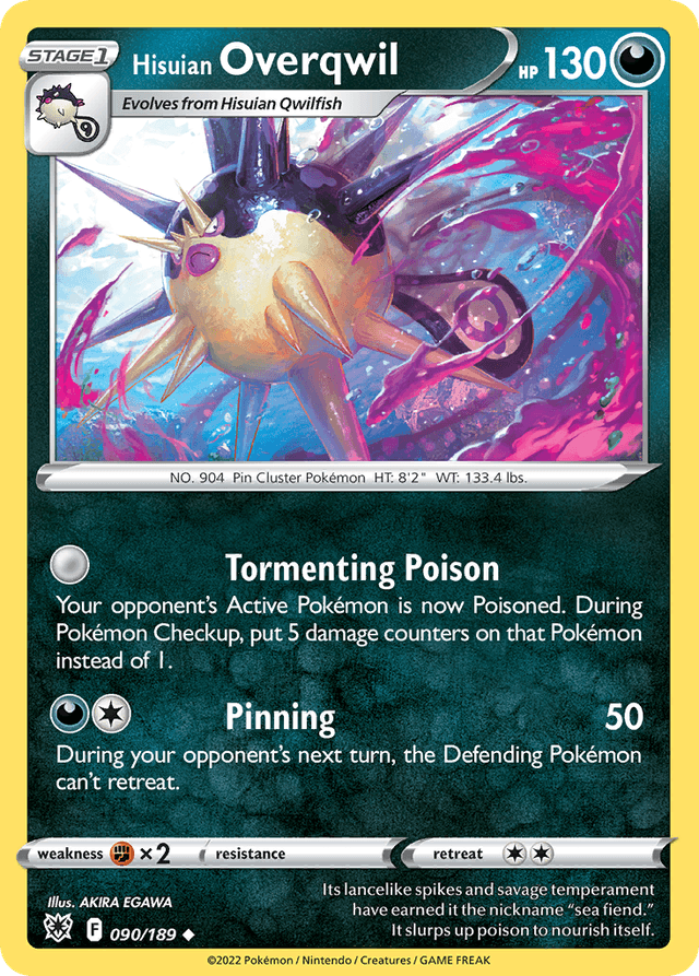 Carta Hisuian Overqwil 90/189 do set Astral Radiance — Pokémon TCG | Bynx