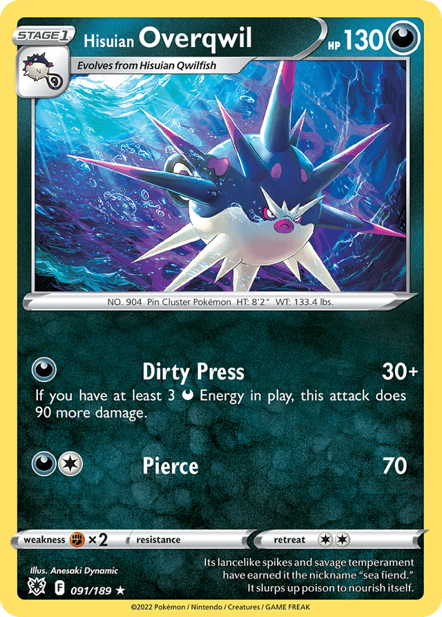 Carta Hisuian Overqwil 91/189 do set Astral Radiance — Pokémon TCG | Bynx