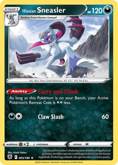 Carta Hisuian Sneasler 93/189 do set Astral Radiance — Pokémon TCG | Bynx