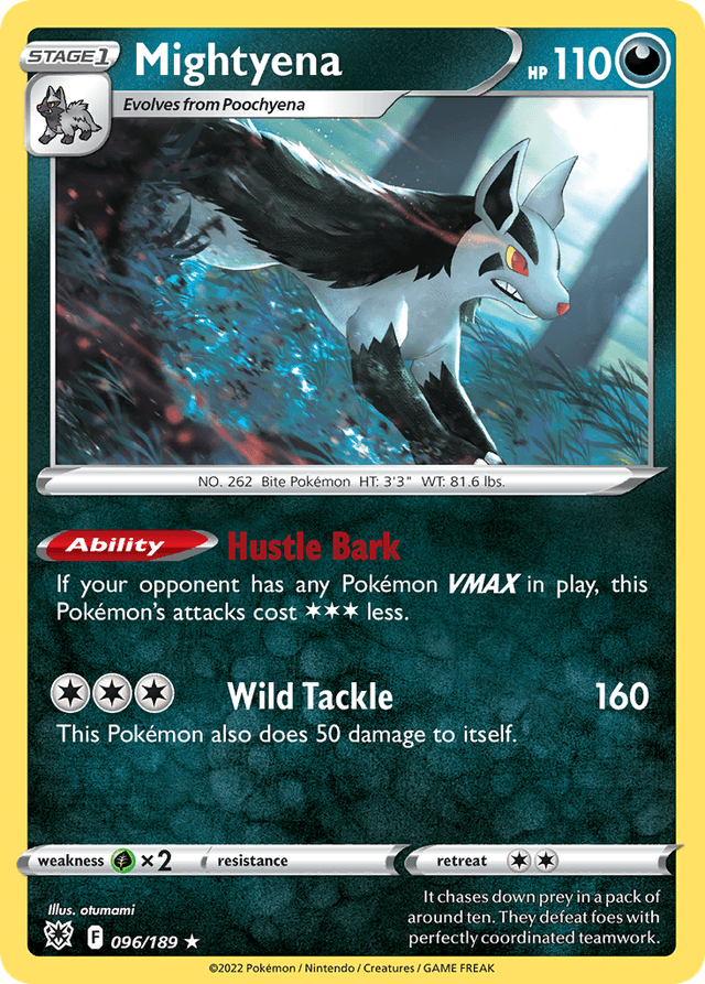 Carta Mightyena 96/189 do set Astral Radiance — Pokémon TCG | Bynx