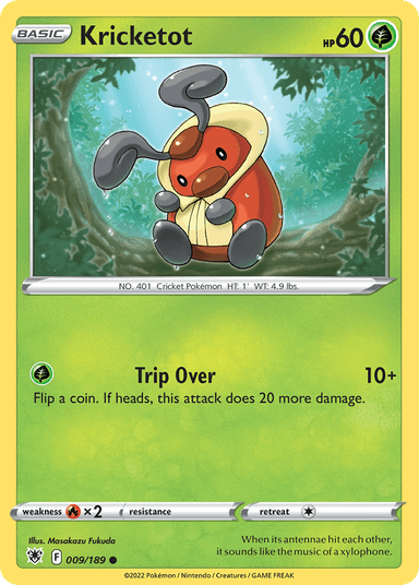 Carta Kricketot 9/189 do set Astral Radiance — Pokémon TCG | Bynx