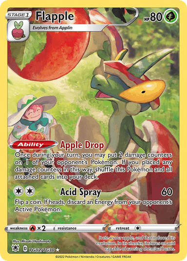 Carta Flapple TG02/30 do set Astral Radiance Trainer Gallery — Pokémon TCG | Bynx