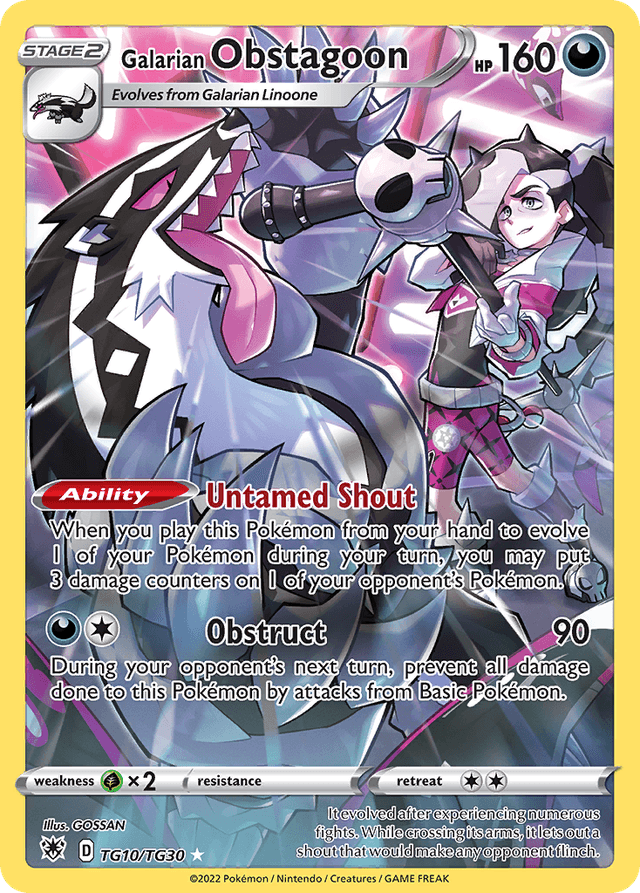Carta Galarian Obstagoon TG10/30 do set Astral Radiance Trainer Gallery — Pokémon TCG | Bynx