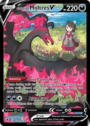 Carta Galarian Moltres V TG20/30 do set Astral Radiance Trainer Gallery — Pokémon TCG | Bynx