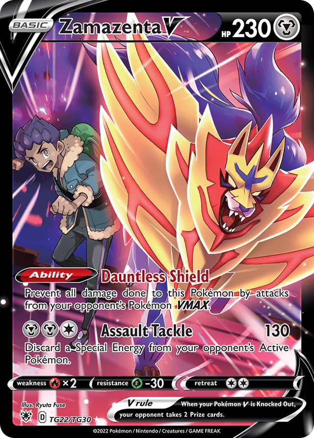 Carta Zamazenta V TG22/30 do set Astral Radiance Trainer Gallery — Pokémon TCG | Bynx