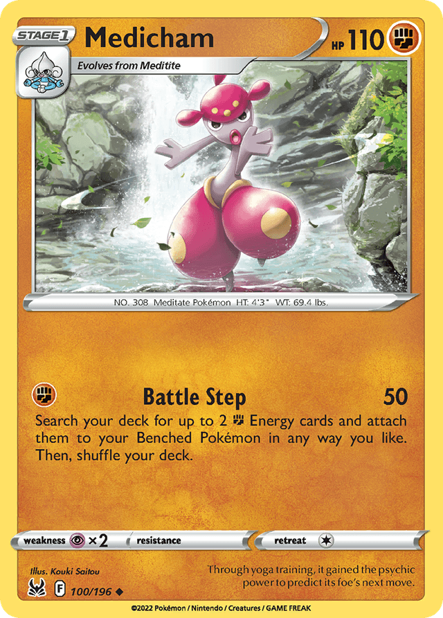 Carta Medicham 100/196 do set Lost Origin — Pokémon TCG | Bynx