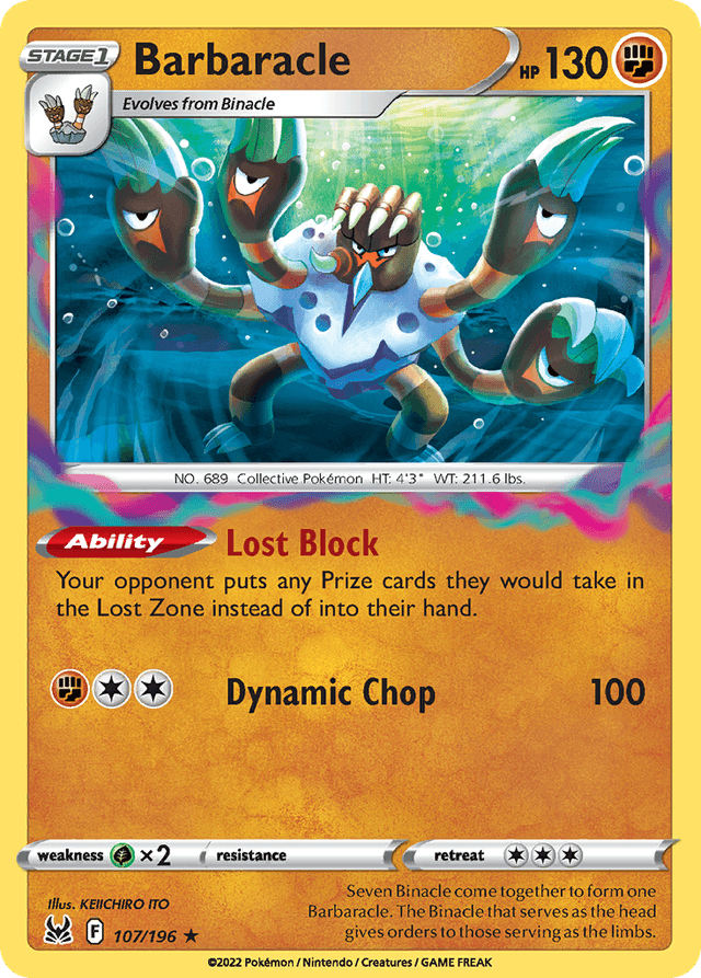 Carta Barbaracle 107/196 do set Lost Origin — Pokémon TCG | Bynx