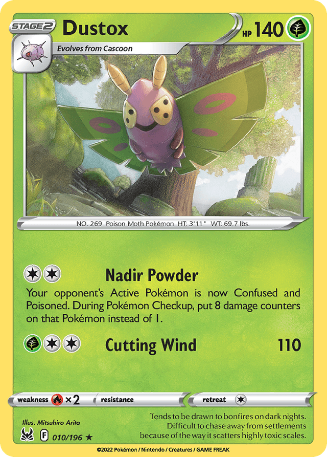 Carta Dustox 10/196 do set Lost Origin — Pokémon TCG | Bynx