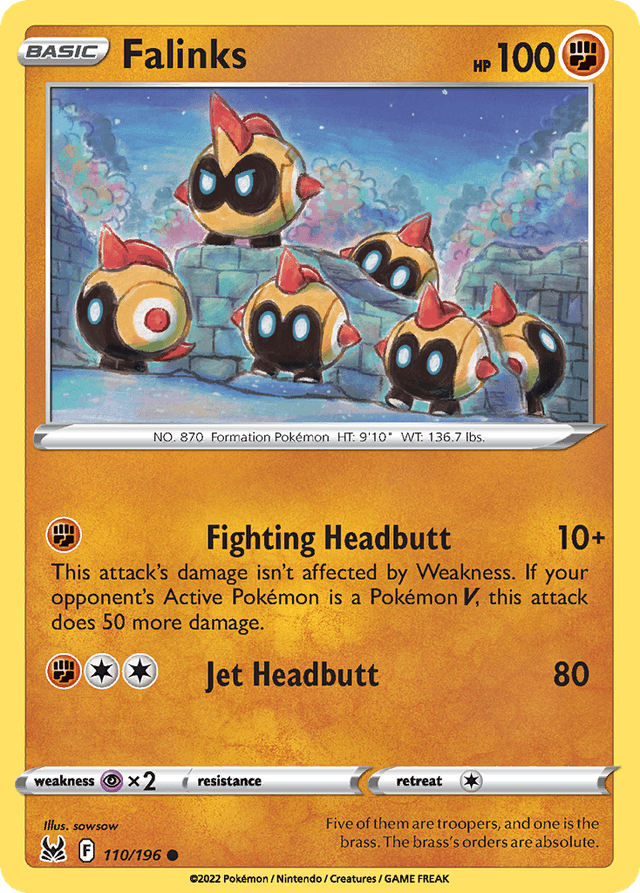 Carta Falinks 110/196 do set Lost Origin — Pokémon TCG | Bynx
