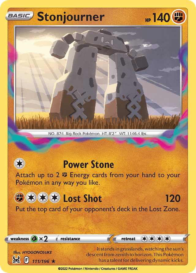 Carta Stonjourner 111/196 do set Lost Origin — Pokémon TCG | Bynx