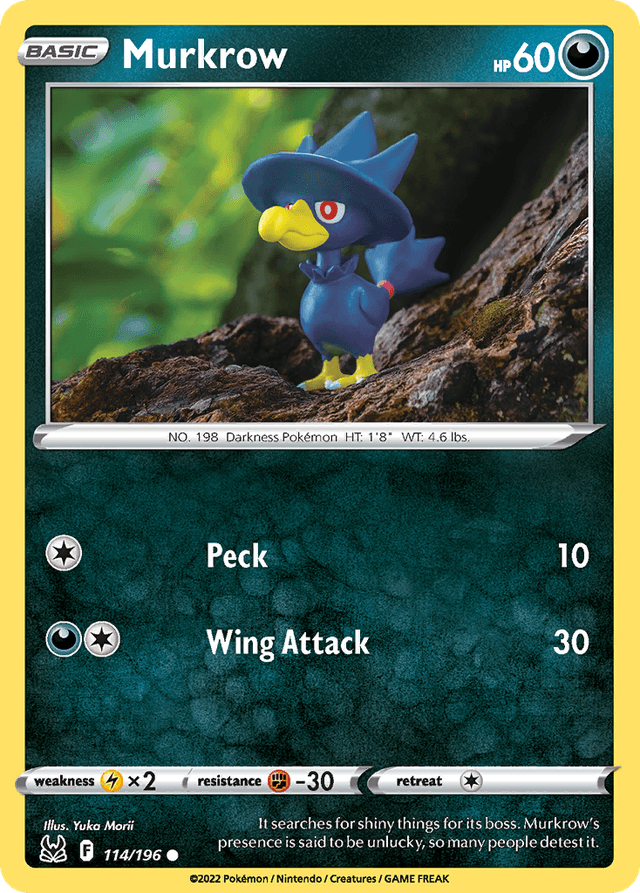 Carta Murkrow 114/196 do set Lost Origin — Pokémon TCG | Bynx