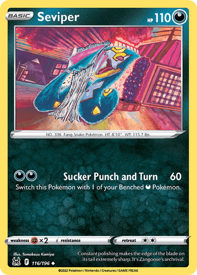 Carta Seviper 116/196 do set Lost Origin — Pokémon TCG | Bynx