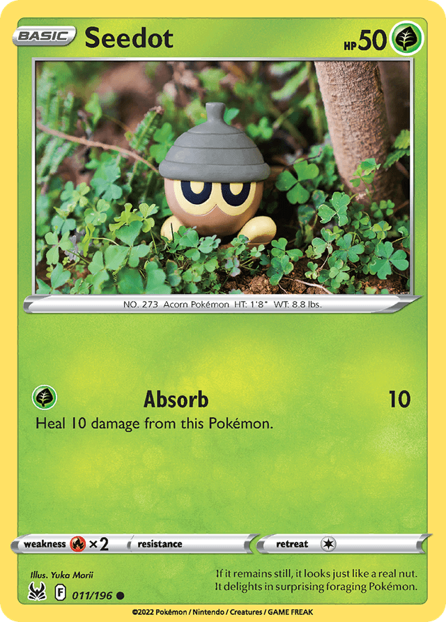 Carta Seedot 11/196 do set Lost Origin — Pokémon TCG | Bynx