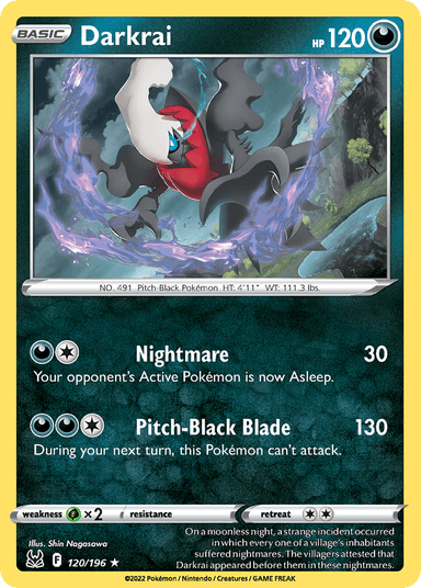 Carta Darkrai 120/196 do set Lost Origin — Pokémon TCG | Bynx