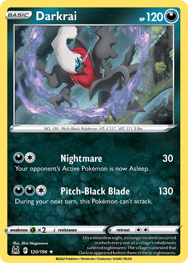 Carta Darkrai 120/196 do set Lost Origin — Pokémon TCG | Bynx