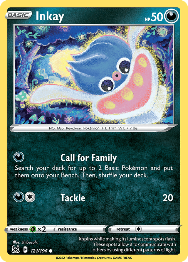 Carta Inkay 121/196 do set Lost Origin — Pokémon TCG | Bynx