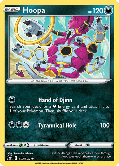 Carta Hoopa 122/196 do set Lost Origin — Pokémon TCG | Bynx