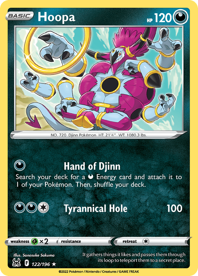 Carta Hoopa 122/196 do set Lost Origin — Pokémon TCG | Bynx