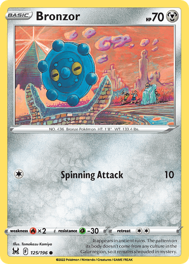 Carta Bronzor 125/196 do set Lost Origin — Pokémon TCG | Bynx