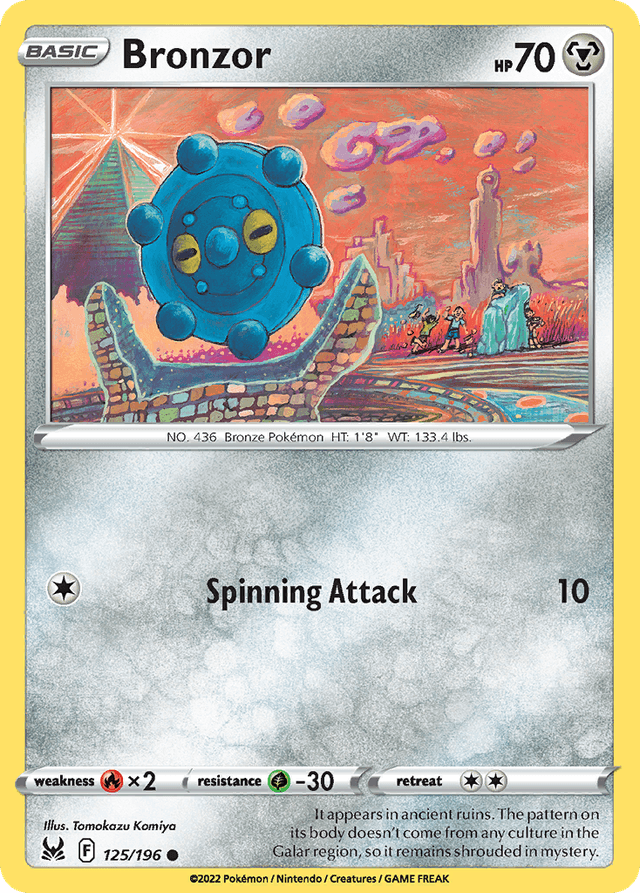Carta Bronzor 125/196 do set Lost Origin — Pokémon TCG | Bynx