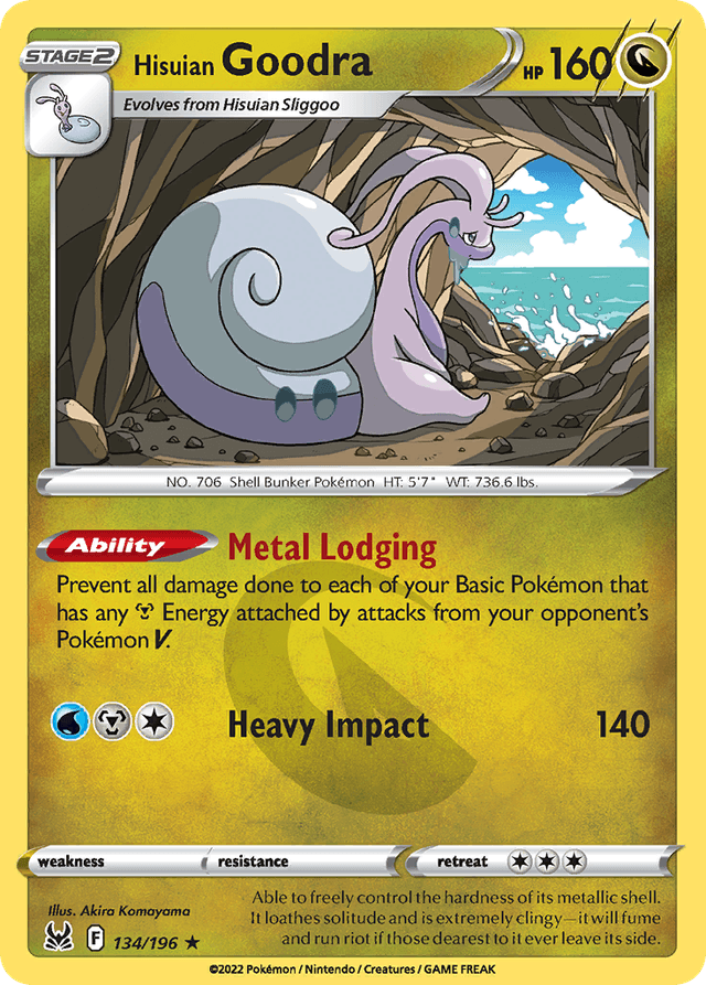 Carta Hisuian Goodra 134/196 do set Lost Origin — Pokémon TCG | Bynx