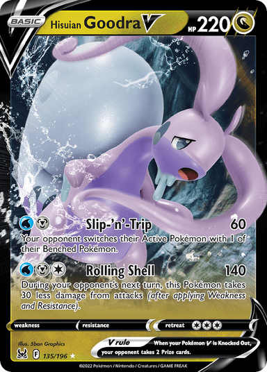 Carta Hisuian Goodra V 135/196 do set Lost Origin — Pokémon TCG | Bynx