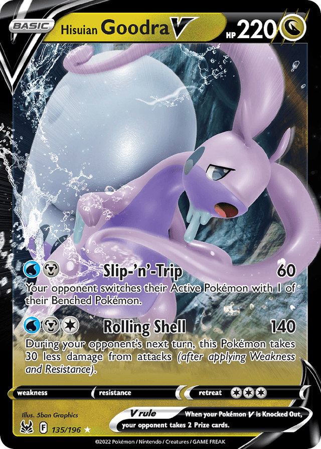 Carta Hisuian Goodra V 135/196 do set Lost Origin — Pokémon TCG | Bynx