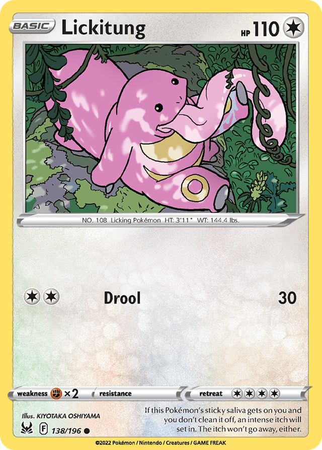 Carta Lickitung 138/196 do set Lost Origin — Pokémon TCG | Bynx