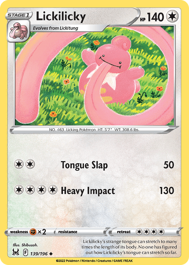 Carta Lickilicky 139/196 do set Lost Origin — Pokémon TCG | Bynx