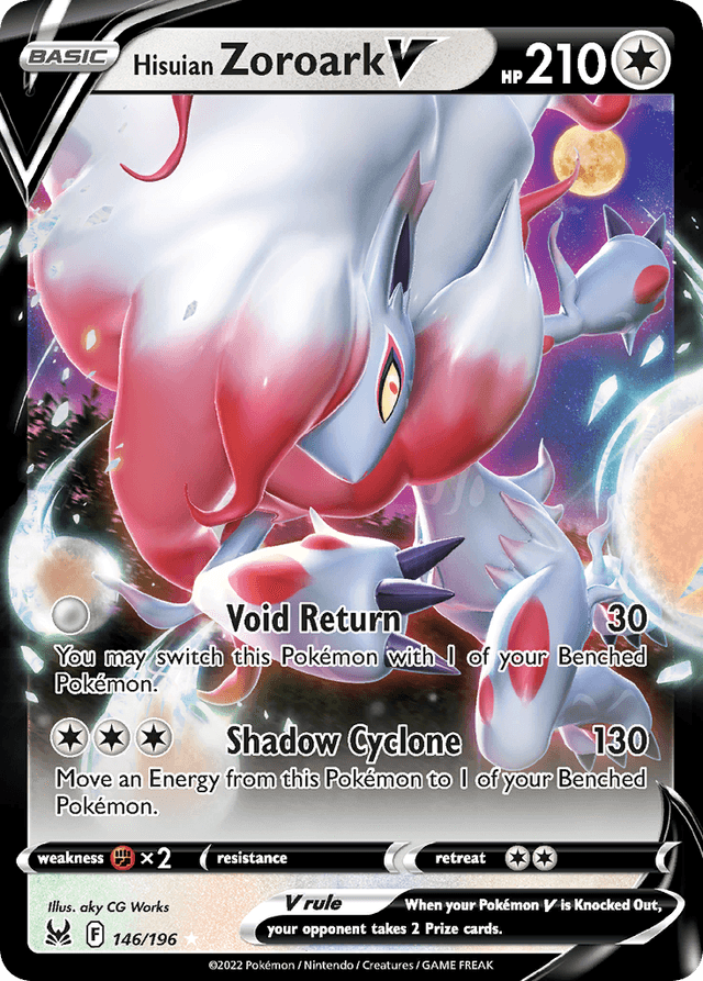 Carta Hisuian Zoroark V 146/196 do set Lost Origin — Pokémon TCG | Bynx