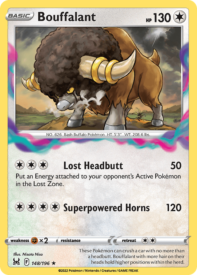 Carta Bouffalant 148/196 do set Lost Origin — Pokémon TCG | Bynx
