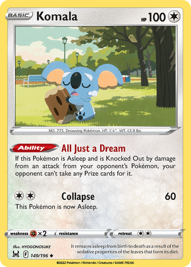 Carta Komala 149/196 do set Lost Origin — Pokémon TCG | Bynx