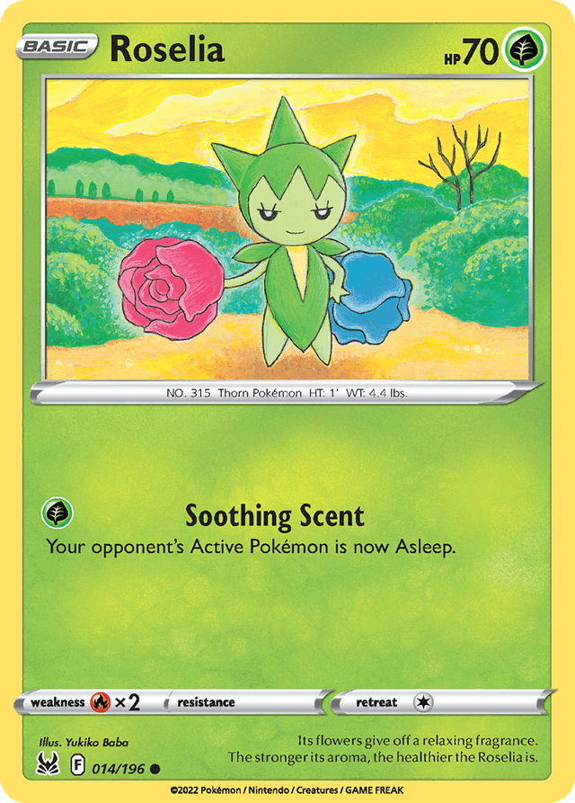 Carta Roselia 14/196 do set Lost Origin — Pokémon TCG | Bynx